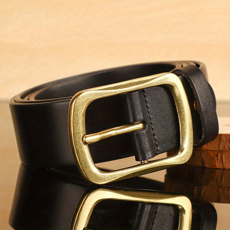 Men's Vintage PU Leather Belt with Pin Buckle