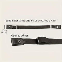 Men's Elastic Invisible Belt for Jeans, No Trace, Versatile
