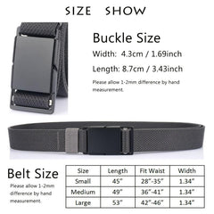 Men's Metal Magnetic Buckle Elastic Belt 3 Wide