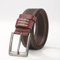 Men's Canvas Belt Pin Buckle Belt Outdoor Casual Jeans
