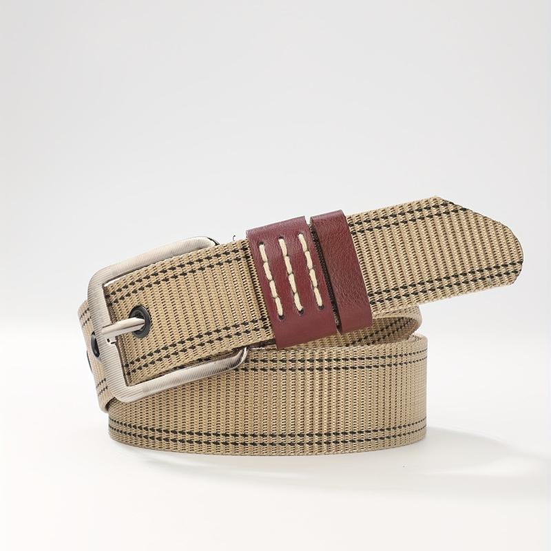 Men's Canvas Belt Pin Buckle Belt Outdoor Casual Jeans