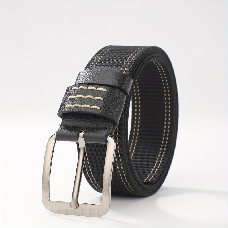 Men's Canvas Belt Pin Buckle Belt Outdoor Casual Jeans