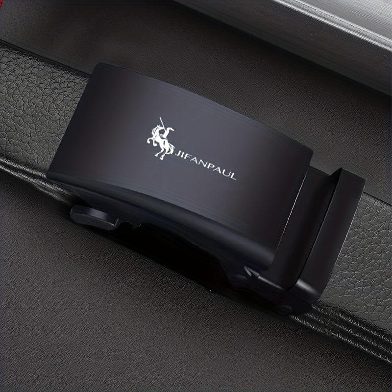 Men's PU Leather Automatic Buckle Belt No Buckle