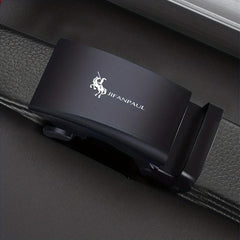 Men's PU Leather Automatic Buckle Belt No Buckle