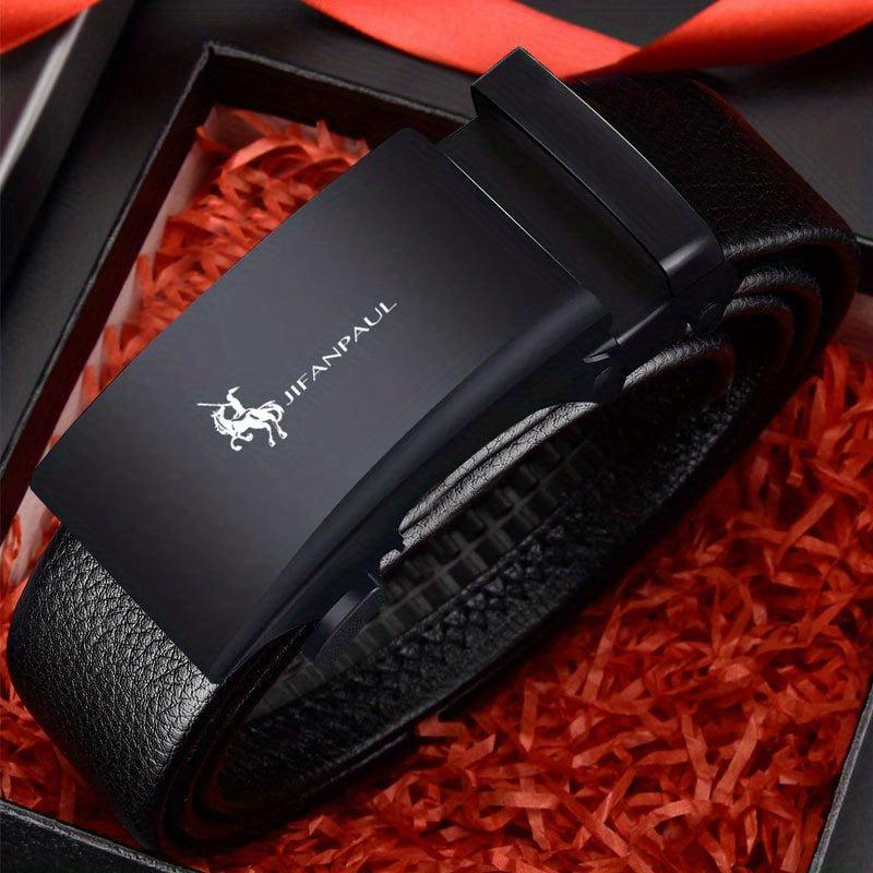 Men's PU Leather Automatic Buckle Belt No Buckle