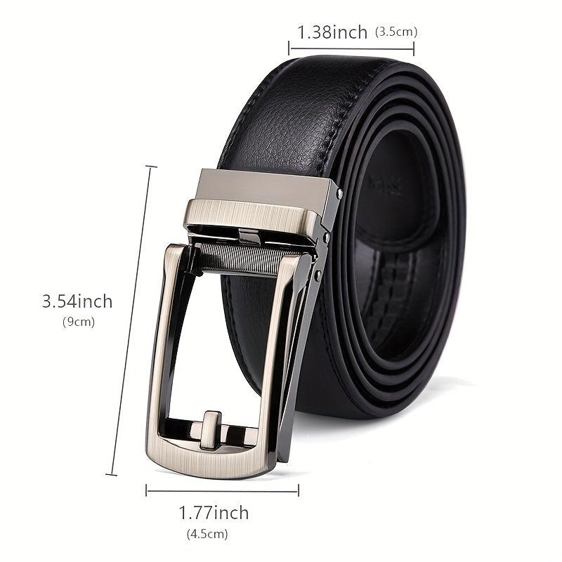 Men's Cowhide Belt w/Automatic Buckle, Formal Business Gift