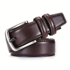 Men's Leather Belt Pin Buckle Casual Jeans Pants Waist Strap High Belt