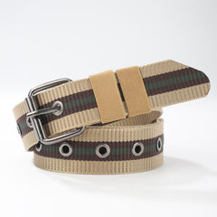 Men's Canvas Belt Pin Buckle Belt Outdoor Casual Jeans Belt