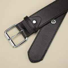 Men's Leather Punk Wide Belt Hollow Rivet Personality Rock
