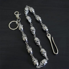 Men's Motorcycle Key Chain Jean Biker Wallet Belts Chain Skull Charm Gothic Rock