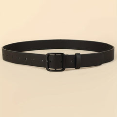 Men's Casual Square Buckle Black Belt