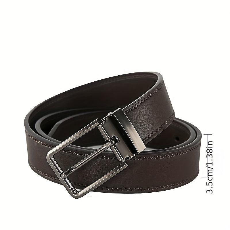 Cowhide Leather Men's Belt Classic Alloy Buckle Business Jeans All match Pants