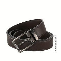 Cowhide Leather Men's Belt Classic Alloy Buckle Business Jeans All match Pants