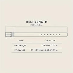 Men's Vintage Business Leather Belt with Scroll Buckle