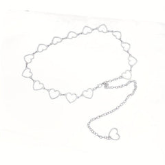 Hollow Heart Decor Waist Chain Belt Hip hop Street Style