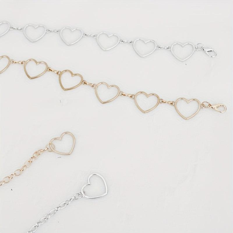 Hollow Heart Decor Waist Chain Belt Hip hop Street Style