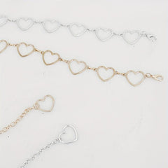 Hollow Heart Decor Waist Chain Belt Hip hop Street Style
