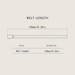 Men's Faux Leather Belt - 47inch - Casual Work Dress