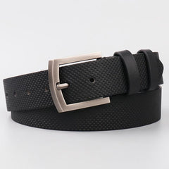 Men's Bag Edge Point Hole Alloy Needle Buckle PU Belt Accessories