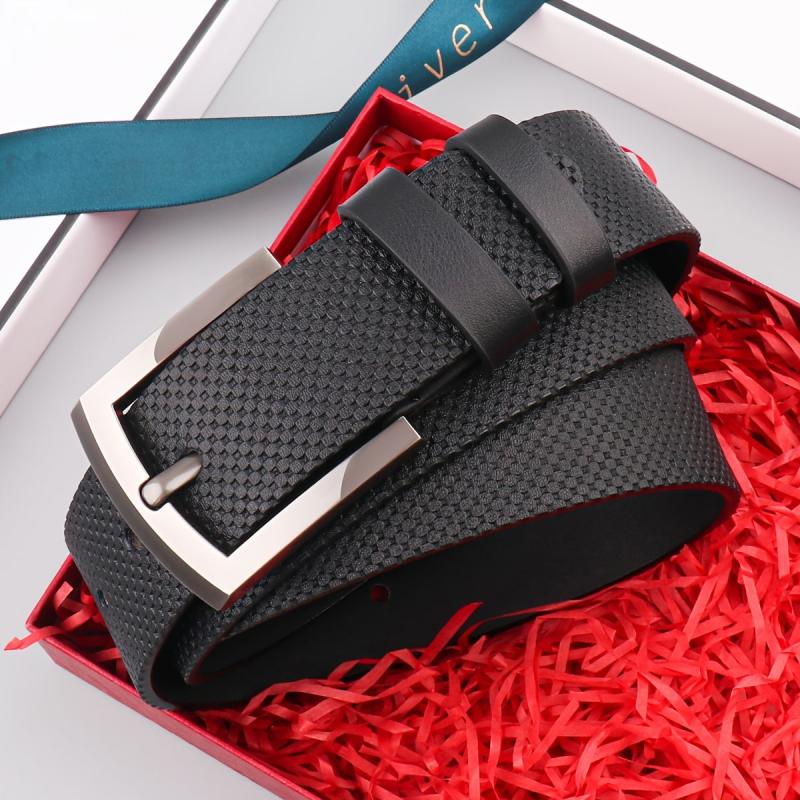 Men's Bag Edge Point Hole Alloy Needle Buckle PU Belt Accessories