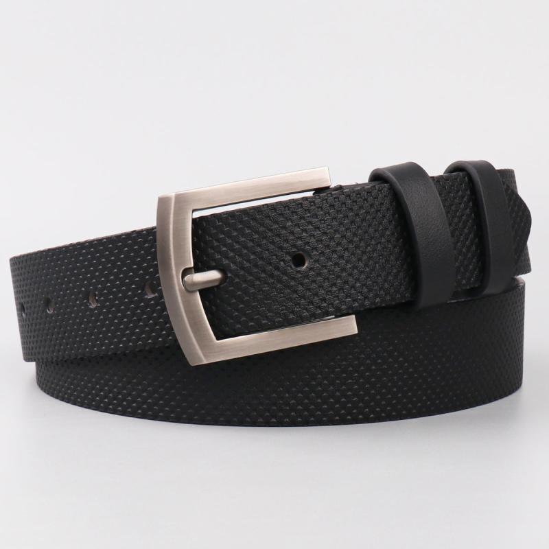 Men's Bag Edge Point Hole Alloy Needle Buckle PU Belt Accessories