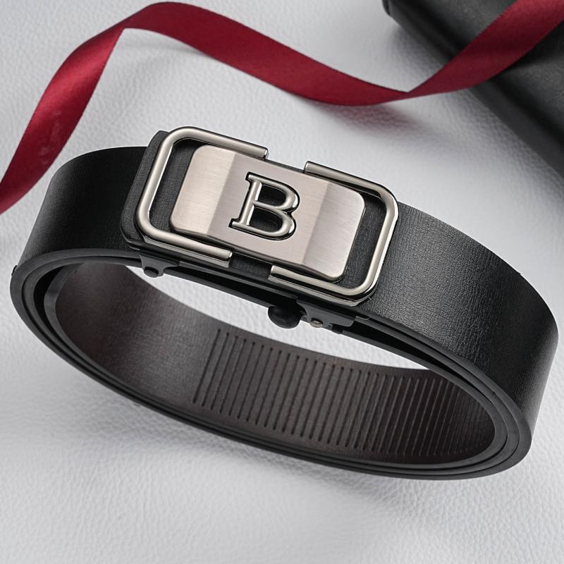 Men's Letter B Buckle Rubber Belt