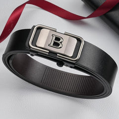 Men's Letter B Buckle Rubber Belt