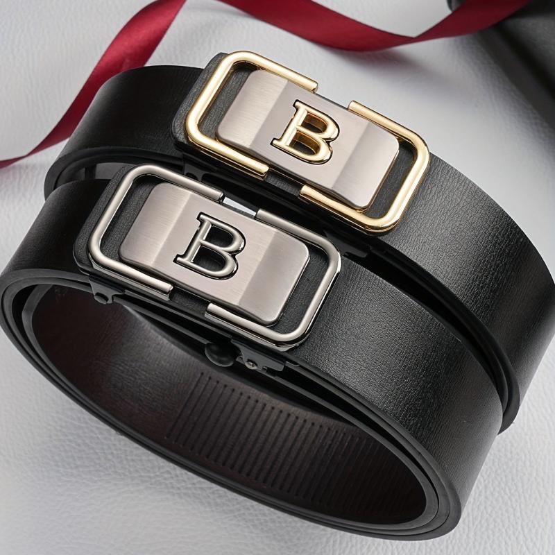 Men's Letter B Buckle Rubber Belt