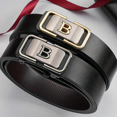 Men's Letter B Buckle Rubber Belt