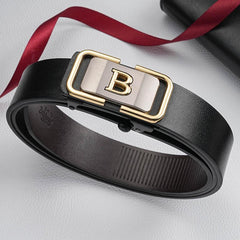 Men's Letter B Buckle Rubber Belt