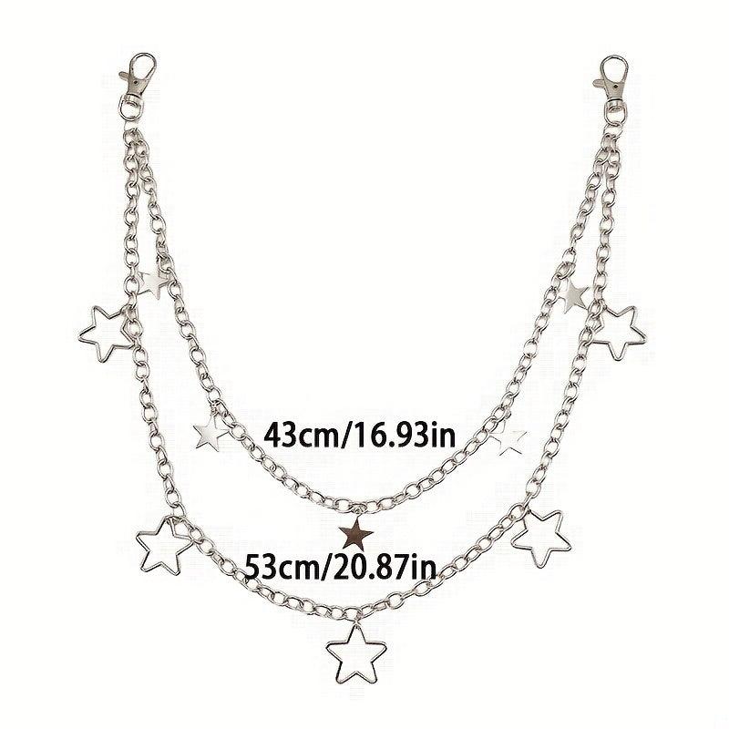 Double Layer Waist Chain Men's Decorative Jeans Trouser Chains