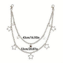 Double Layer Waist Chain Men's Decorative Jeans Trouser Chains