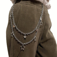 Double Layer Waist Chain Men's Decorative Jeans Trouser Chains
