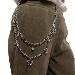 Double Layer Waist Chain Men's Decorative Jeans Trouser Chains