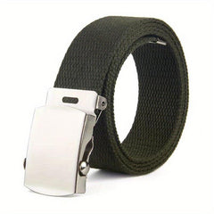 Men's Canvas Buckle Belt for Outdoor Party