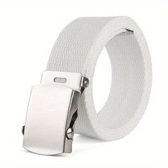 Men's Canvas Buckle Belt for Outdoor Party