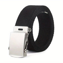 Men's Canvas Buckle Belt for Outdoor Party