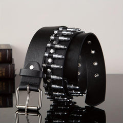 Men's Punk Bullet Belt Rivet Rock Decorative Leather Belt