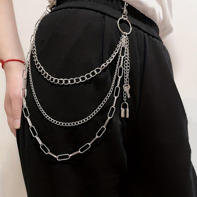 Hip Hop Metal Waist Chain Jeans Pants Chain Bag Chain