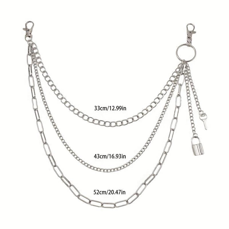 Hip Hop Metal Waist Chain Jeans Pants Chain Bag Chain
