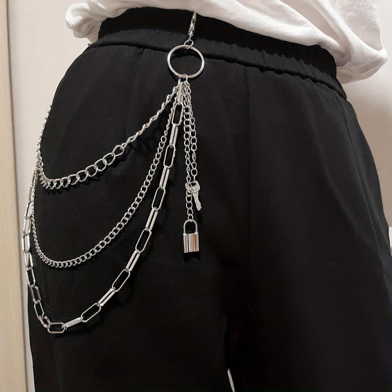 Hip Hop Metal Waist Chain Jeans Pants Chain Bag Chain
