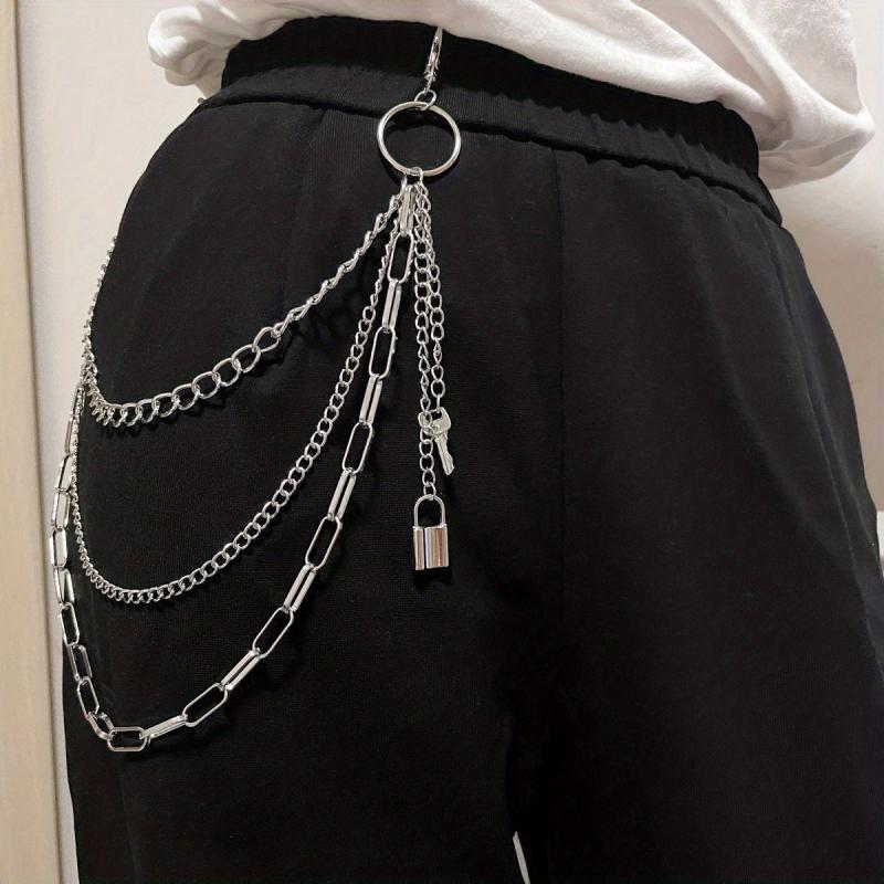 Hip Hop Metal Waist Chain Jeans Pants Chain Bag Chain