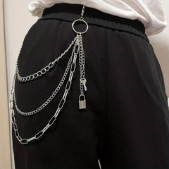 Hip Hop Metal Waist Chain Jeans Pants Chain Bag Chain