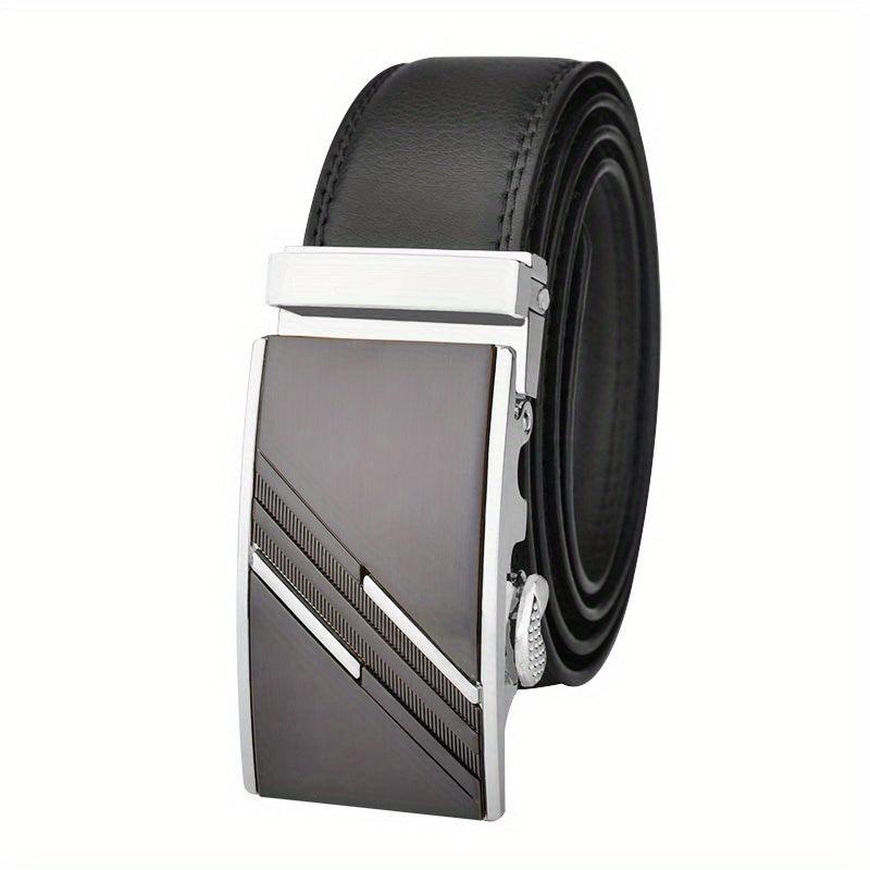Men's Leather Belt Metal Automatic Buckle High Belt For Men