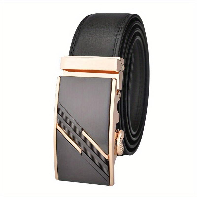 Men's Leather Belt Metal Automatic Buckle High Belt For Men