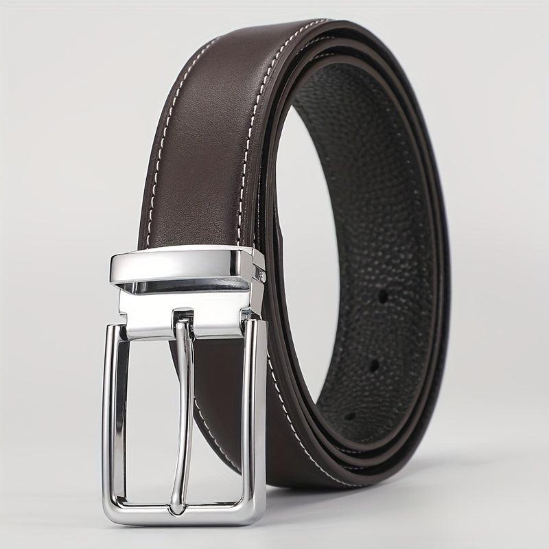 Men's Leather Belt Pin Buckle Casual Trousers Jeans Belt