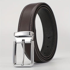 Men's Leather Belt Pin Buckle Casual Trousers Jeans Belt