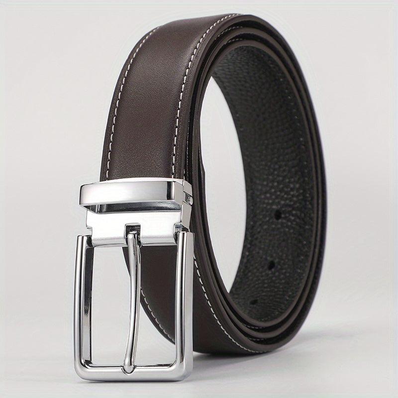 Men's Leather Belt Pin Buckle Casual Trousers Jeans Belt