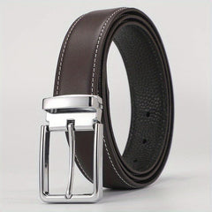 Men's Leather Belt Pin Buckle Casual Trousers Jeans Belt