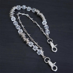 Retro Thorns Special Shaped Pearl Bag Chain Punk Double Trouser Chain